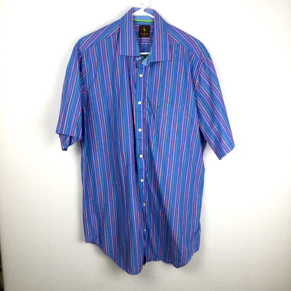 Tailorbryd Men's Striped Button Down Shirt‎ size XLT